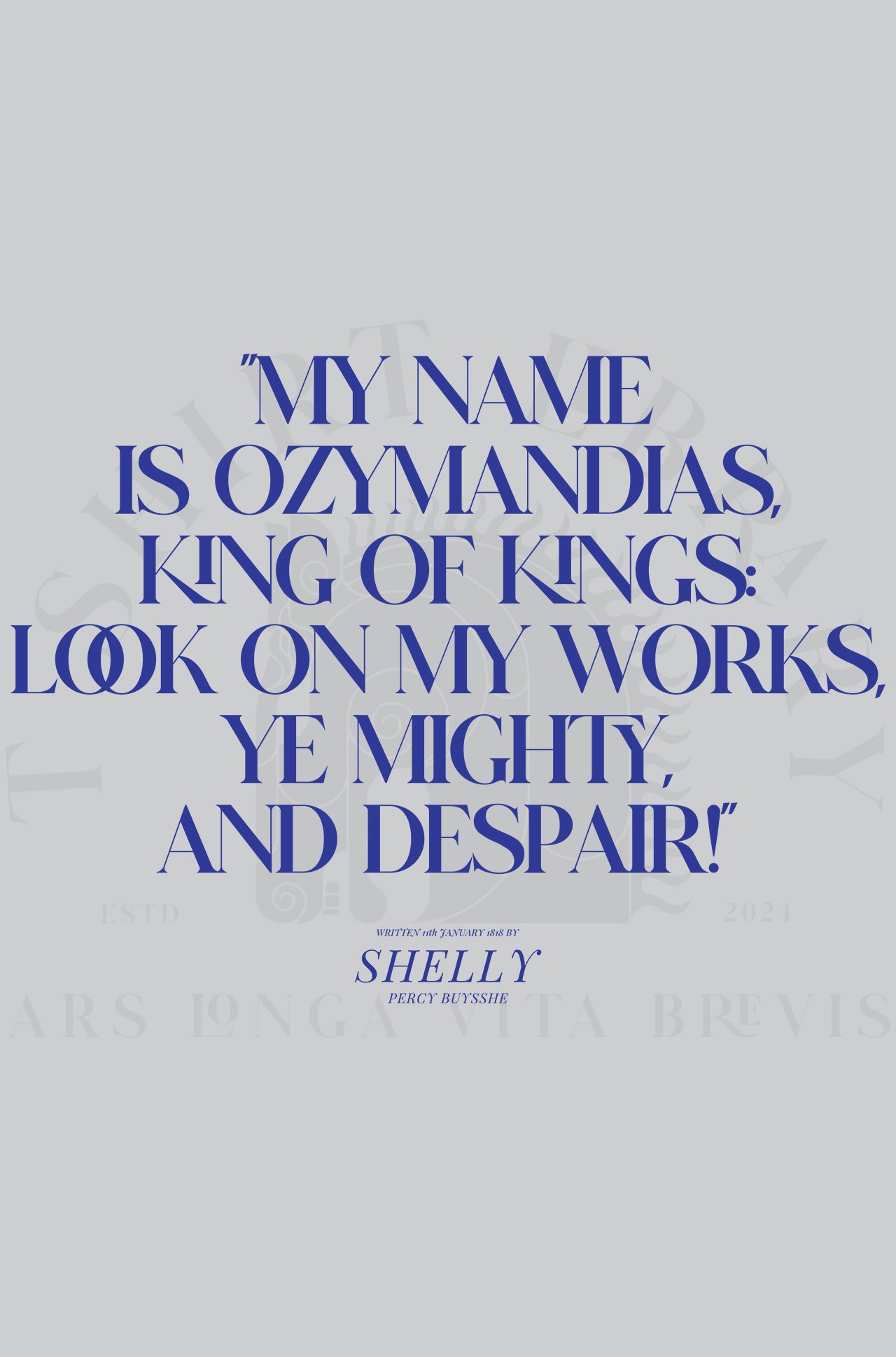 MY NAME IS OZYMANDIAS